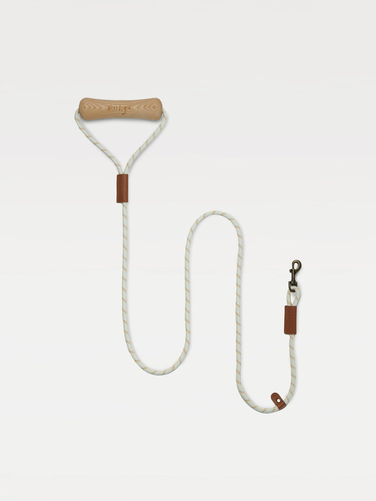 a leash with a handle in the shape of a dog bone