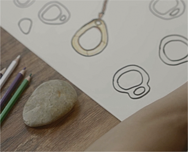 The process of designing a pebble leash ring handle